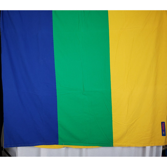 Flexa Colorblock Cotton Twin Duvet Cover Bright Loud Stripes Blue Green Yellow